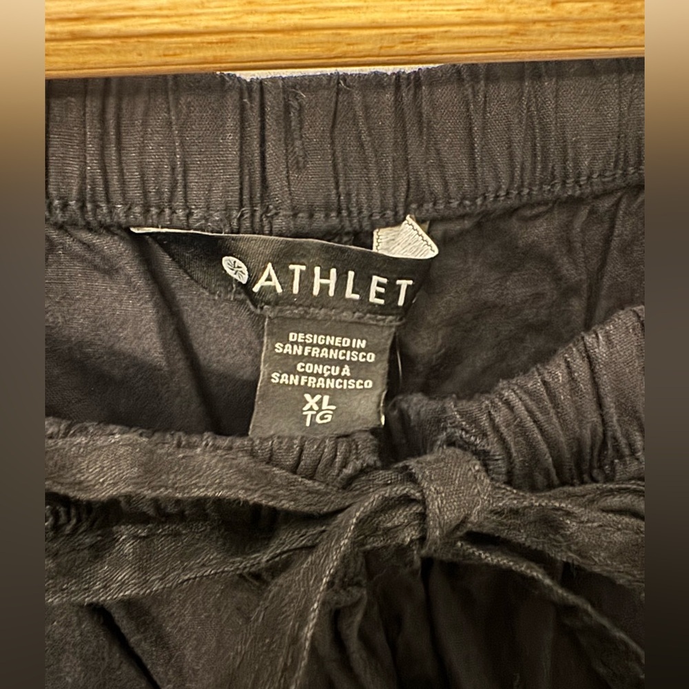 NWT Athleta Paradise Wide Leg Pants Linen Blend Lightweight Black Women's - Picture 3 of 8